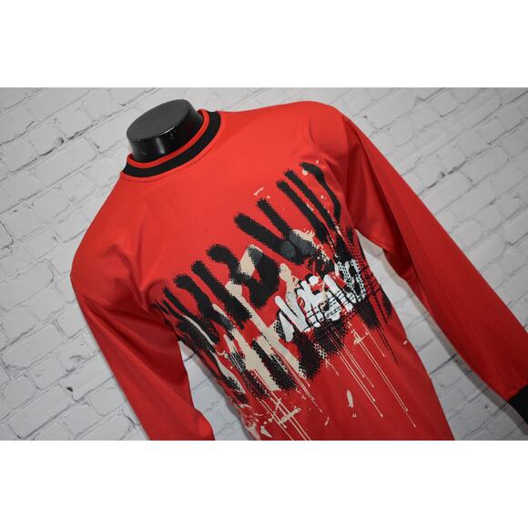 Le Jean De Marithe Francois Girbaud Shirt Mens Large Red Paint Splatter Vintage - Picture 7 of 9